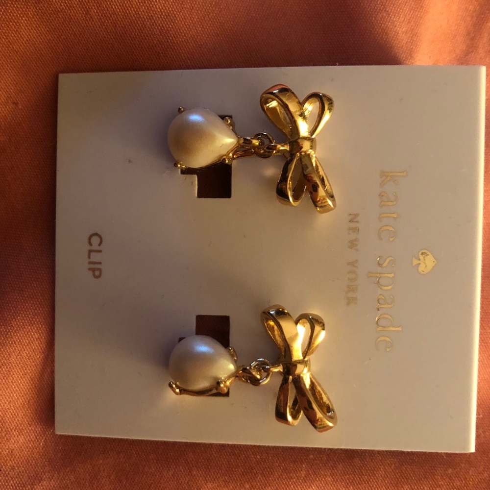 Kate Spade Bow Clip earrings